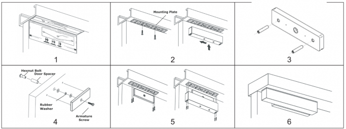 600LBS مزدوج القوة القابضة الكهربائية قفل مغناطيسي لباب الثلاجة 6